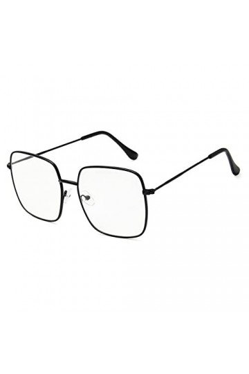 HPIRME Lunettes de soleil vintage à monture carrée femmes surdimensionnées grande taille lunettes de soleil pour hommes femme