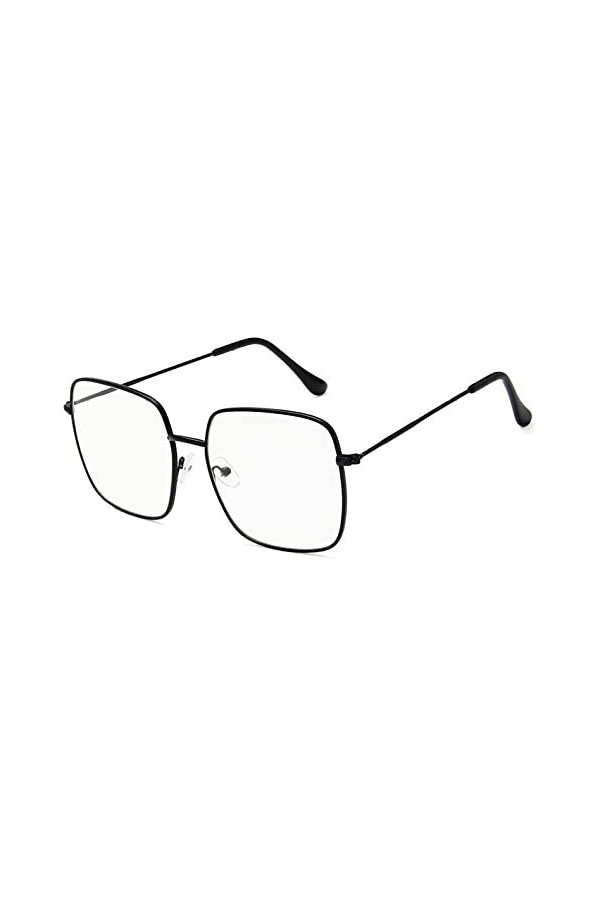HPIRME Lunettes de soleil vintage à monture carrée femmes surdimensionnées grande taille lunettes de soleil pour hommes femme