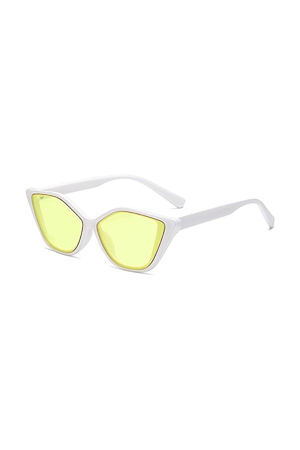 Lunettes de soleil œil de chat tendance pour femme - Lunettes de soleil vintage de luxe UV400 - Couleur : 3