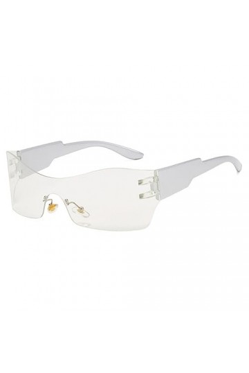 HPIRME Lunettes de soleil dextérieur monobloc sans monture pour femmes, lunettes de sport de protection UV colorées de grand
