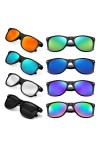 SUNOVELTIES 8 Paquets Hommes Femmes Rétro En Gros Néon Fête Faveur Lunettes De Soleil Accessoires, Unisexe Adulte, Jaune
