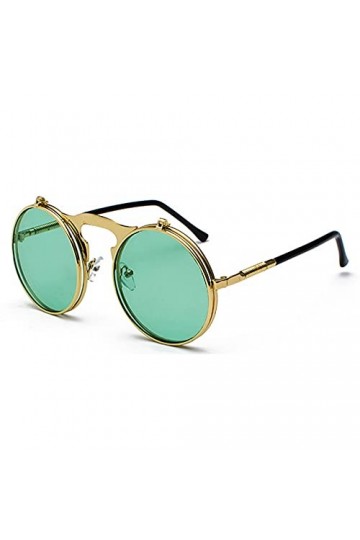 LUOXUEFEI De Soleil Lunettes Lunettes De Soleil Rondes Rabattables Hommes Accessoires De Lentilles Jaunes Rouges Lunettes De 