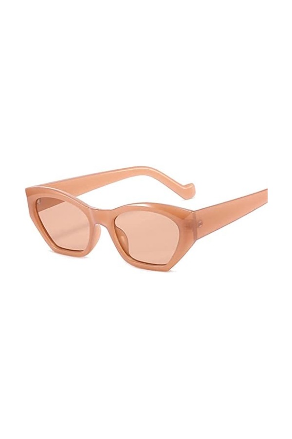DIPISO des Lunettes de Soleil, Lunettes de Soleil Oeil de Chat Femme Petite Monture Lunettes de Soleil Femme Bonbons Couleurs