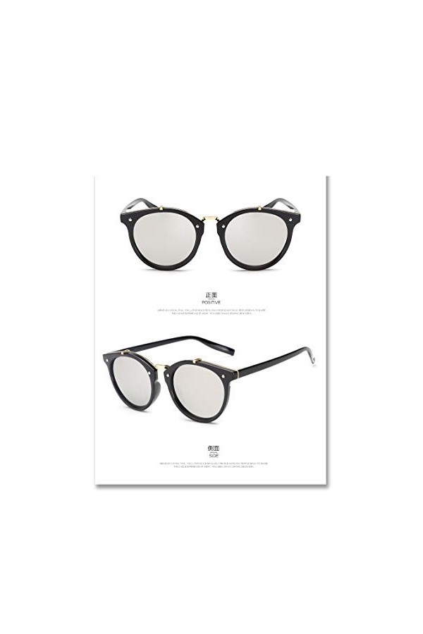 XIAODAN Vintage Rond Rivet Lunettes de Soleil Femmes Lunettes dégradé Femme rétro Lunettes de Soleil élégant Classique C4