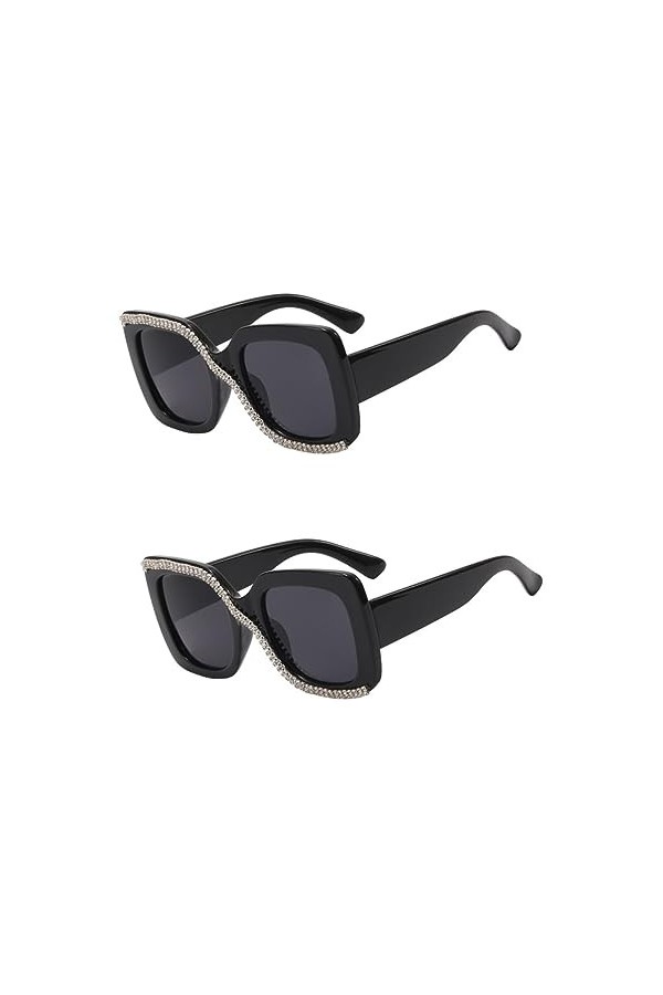 INOOMP 2 Pièces Femmes De Lunettes De Soleil Hommes Lunettes De Soleil Lunettes De Soleil Hommes À La Mode Lunettes De Soleil