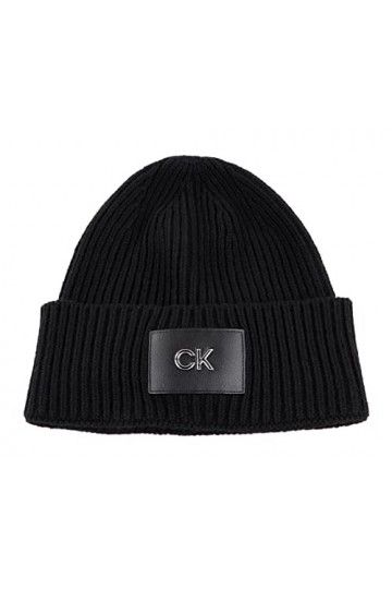 Calvin Klein Wool Beanie Casquette de Baseball, CK Black, Taille Unique Femme