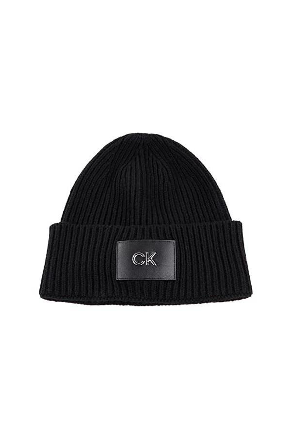 Calvin Klein Wool Beanie Casquette de Baseball, CK Black, Taille Unique Femme