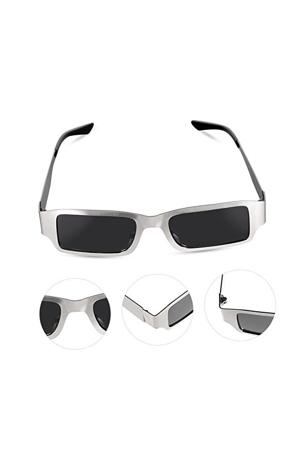 SHERCHPRY 2 Pièces Lunettes De Soleil Carrées Lunettes De Mode Pour Femmes Lunettes De Soleil Rétro Vintage Lunettes De Solei