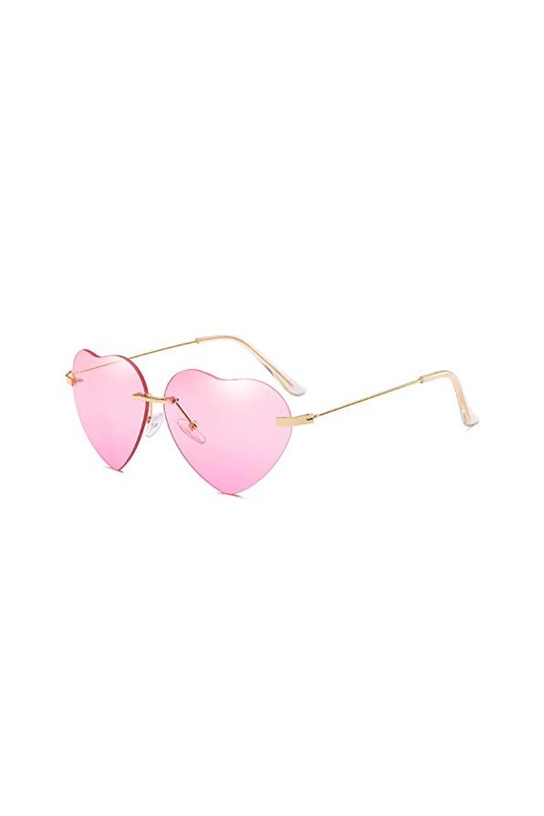 DWSYDA Lunettes de Soleil en Forme de Coeur de Lunettes de Soleil dégradées pour Femmes Vintage Uv400 Lunettes de Soleil pour