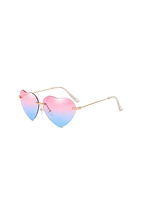 DWSYDA Lunettes de Soleil en Forme de Coeur de Lunettes de Soleil dégradées pour Femmes Vintage Uv400 Lunettes de Soleil pour
