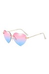 DWSYDA Lunettes de Soleil en Forme de Coeur de Lunettes de Soleil dégradées pour Femmes Vintage Uv400 Lunettes de Soleil pour