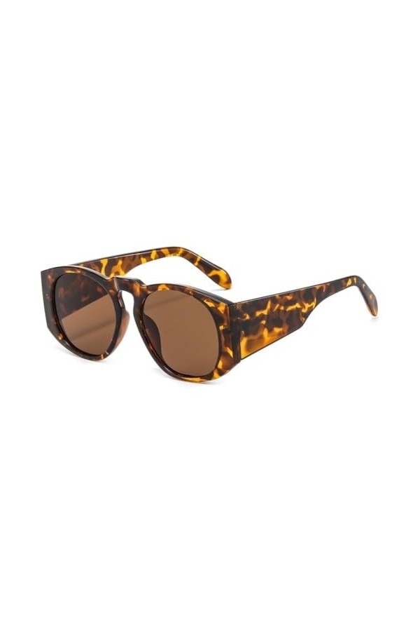 MUTYNE Lunettes de soleil rondes de luxe à la mode pour hommes et femmes, monture de personnalité surdimensionnée, lunettes u