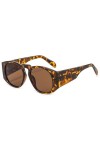 MUTYNE Lunettes de soleil rondes de luxe à la mode pour hommes et femmes, monture de personnalité surdimensionnée, lunettes u