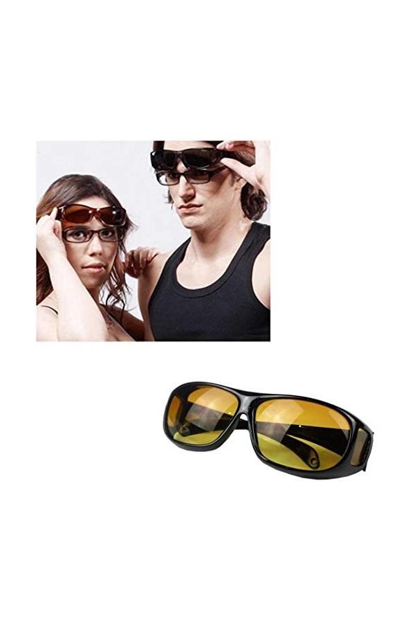 Lunettes de conduite HD vision nocturne polarisées anti-reflets pour homme et femme