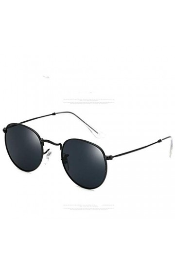 XUANTAO Lunettes de Soleil en Verre de Mode Classique Hommes et Femmes Lunettes de Soleil en Plein air Rondes Lunettes de Sol