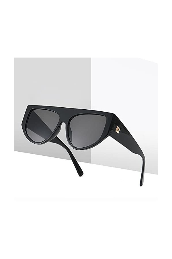BANLV Lunettes de Soleil en résine pour Femmes Lunettes de Soleil irrégulières Style européen et américain pour Hommes