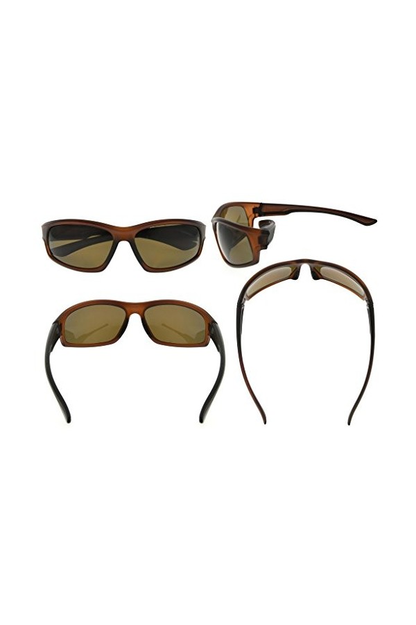 eyekepper Lunettes de Soleil Polarisees cerclees - Lunettes Sport TR90 Resistant Baseball Peche Jogging Conduite Promenade Go