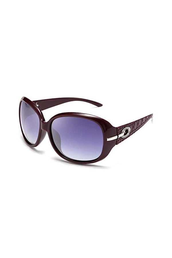 FEISEDY Lunettes de Soleil pour Femmes Surdimensionnées Protection UV400 Classiques Lunettes de Soleil Grande Monture B2592