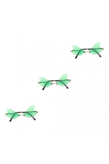 ABOOFAN 3 Pièces Lunettes De Soleil Femmes Lunettes De Soleil Fête DÉté Rétro Lunettes De Soleil Sans Monture Cosplay Access