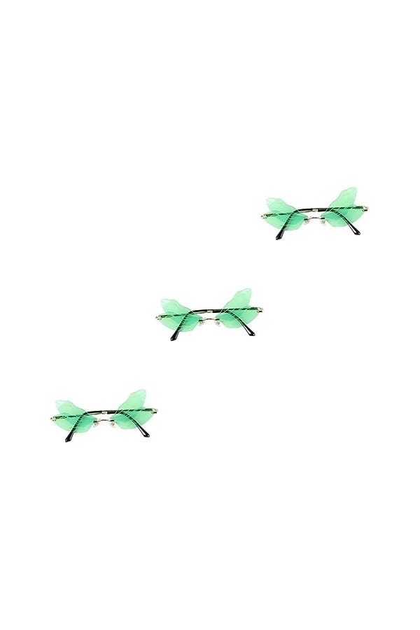 ABOOFAN 3 Pièces Lunettes De Soleil Femmes Lunettes De Soleil Fête DÉté Rétro Lunettes De Soleil Sans Monture Cosplay Access