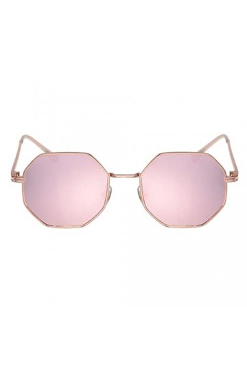 UYUME Lunettes de Soleil de Mode, Lunettes de Soleil Femme Petite Monture Lunettes de Soleil Femme Polygone Couleur : Gris, 