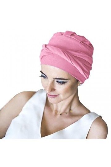 CAREBELL Turban Basique Confort Coton, Rose clair 110, Taille Unique