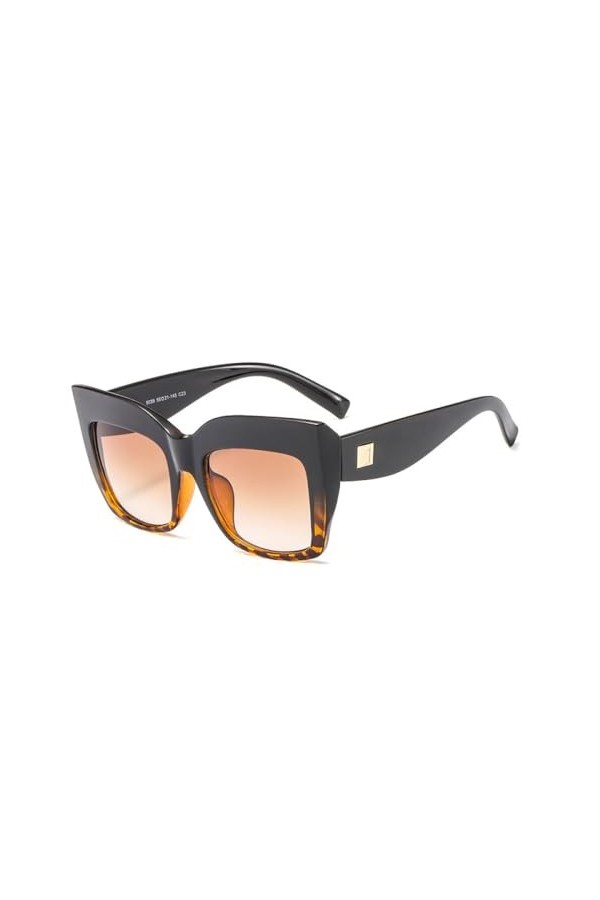 MUTYNE Lunettes de Soleil Carrées Vintage Femmes Hommes Grand Cadre Mode Dégradé Nuances Lunettes de Soleil Femme Luxe UV400,