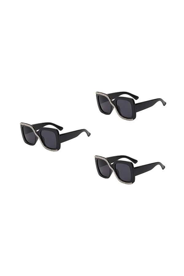 Sosoport 2 Pièces Lunettes De Soleil Femme Lunettes De Soleil Vintage Lunettes De Soleil Plates Lunettes De Soleil Tendance P