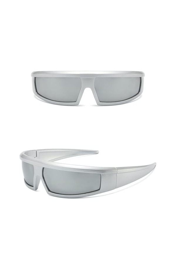 MUTYNE Punk Sports Femmes Hommes Lunettes de Soleil Luxe Rectangle Lunettes de Soleil pour Femmes Nuances Vintage Lunettes UV