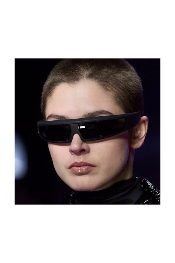 MUTYNE Punk Sports Femmes Hommes Lunettes de Soleil Luxe Rectangle Lunettes de Soleil pour Femmes Nuances Vintage Lunettes UV