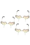 SOIMISS 3 Pièces Lunettes De Soleil Coeur Lunettes De Nouveauté Lunettes De Soleil De Mode Pour Femmes Lunettes De Fête Pour 
