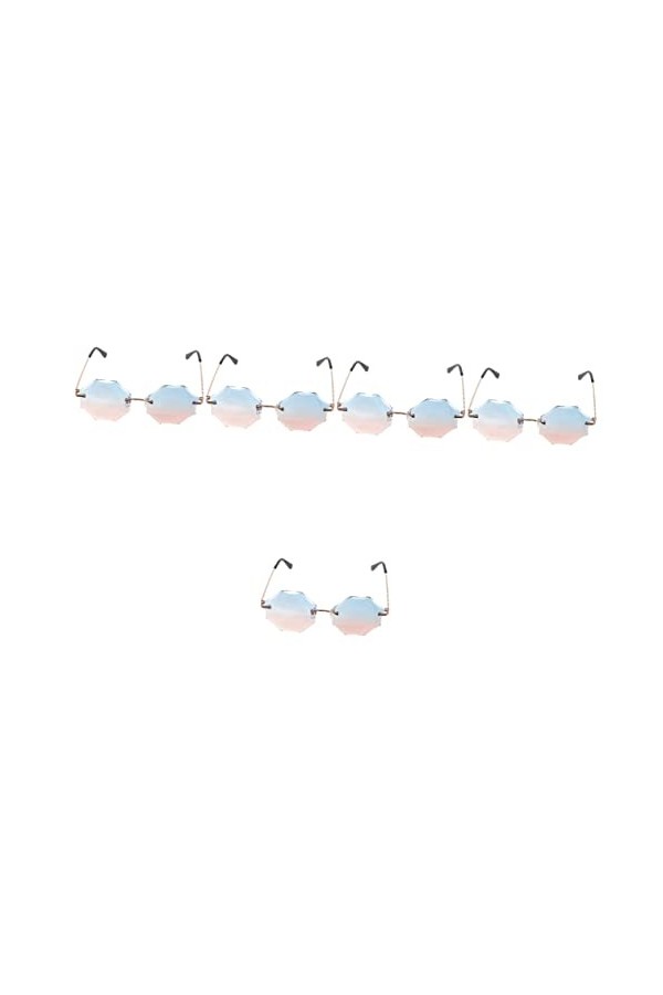 Adorainbow 2 Pièces Lunettes De Soleil Sans Monture Lunettes De Soleil Tendance Pour Femmes Lunettes De Soleil De Célibataire