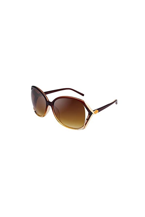 SQUAD Lunettes de soleil pour femme - Grande taille - Protection 100% UV400, 3ew981c3 marron. Doré