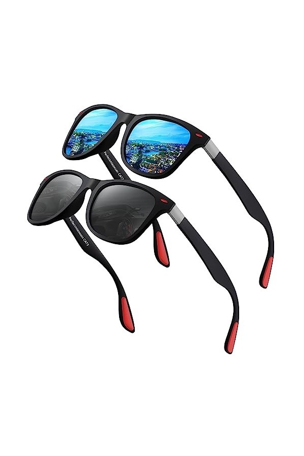 Perfectmiaoxuan Lunettes de soleil polarisées hommes femmes Mode Sommer Vacances Extérieur Conduite Pêche Course à pied incas