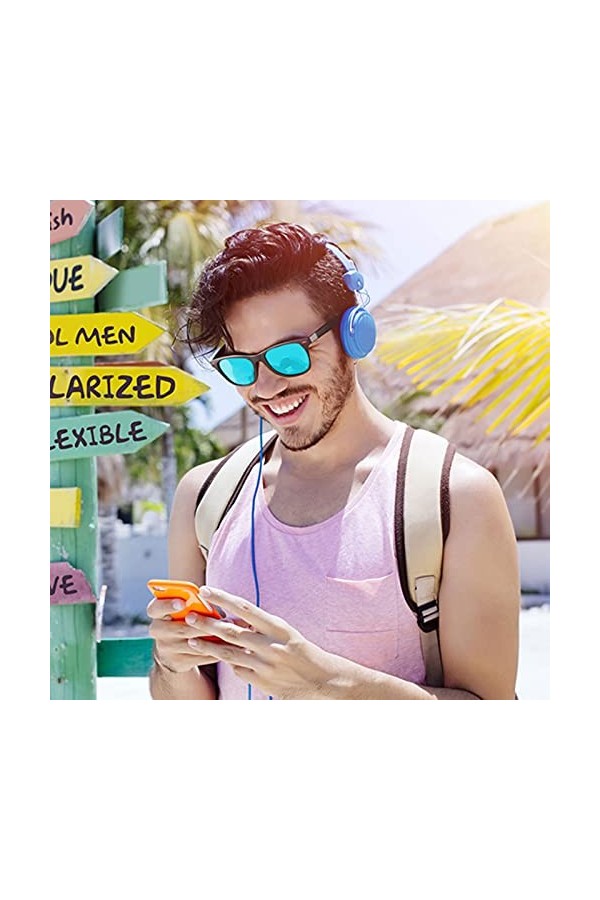 Perfectmiaoxuan Lunettes de soleil polarisées hommes femmes Mode Sommer Vacances Extérieur Conduite Pêche Course à pied incas