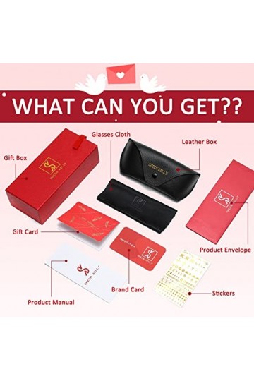 SHEEN KELLY Coffret cadeau Lunettes de Soleil Retro Rectangle Epais Chunky Femmes Hommes Trendy Narrow Square Black Tortie 