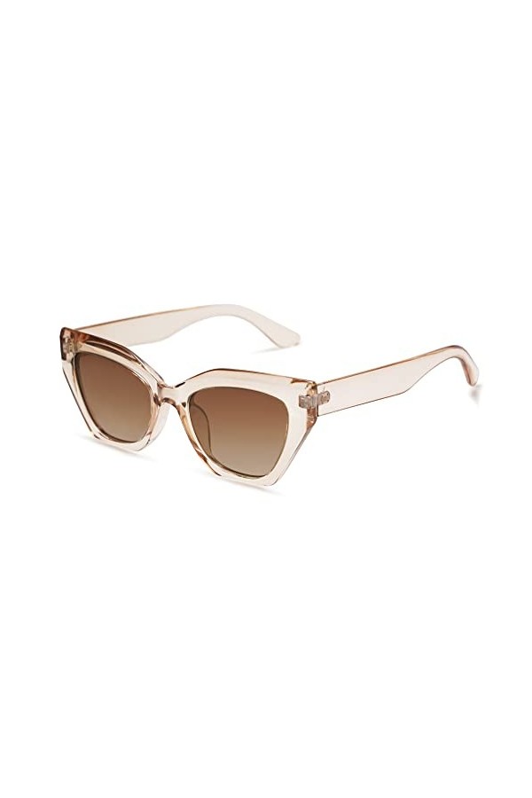 SOJOS Square Cateye Lunettes de Soleil Polarisantes pour Femmes Rétro Classique Vintage Trendy Lunettes de Soleil Gafas de so