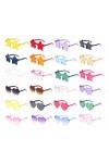 Kellegour Ensemble de 24 Pièces,12 Lunettes de Soleil en Forme de Coeur,12 Lunettes de Soleil en Forme Détoile,Lunettes en F