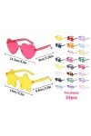 Kellegour Ensemble de 24 Pièces,12 Lunettes de Soleil en Forme de Coeur,12 Lunettes de Soleil en Forme Détoile,Lunettes en F