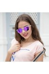 Joopin Lunettes Miroir Homme Polarisées Carrées et Lunette de Soleil Mode Femme Violet Vintage Lunettes de Soleil Pour Voyage