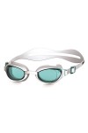 Speedo Aquapure Lunettes de natation Femme, Blanc/Bleu, Taille Unique