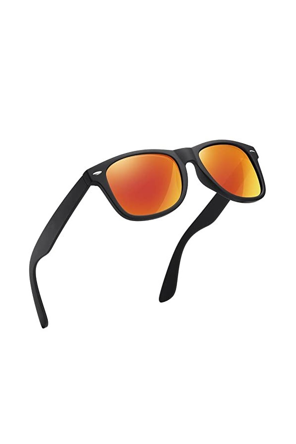 wearPro Lunettes de Soleil Homme Polarisées Pour Hommes et Femmes Protection Style Classique Lunettes Ultralégères Verres Ant