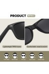 wearPro Lunettes de Soleil Homme Polarisées Pour Hommes et Femmes Protection Style Classique Lunettes Ultralégères Verres Ant