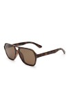 GLINDAR Lunettes de Soleil Polarized Pilot pour Hommes et Femmes, Lunettes de Soleil Carrées Vintage Oversize Turtle/Brown