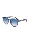 SQUAD Lunettes de soleil rondes pour homme et femme unisexe adulte classique avec étui à lunettes, 3eb056c4 Bleu transparent 