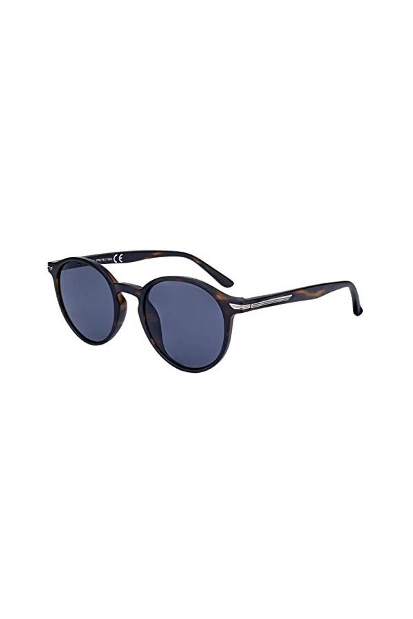 SQUAD Lunettes de soleil rondes pour homme et femme unisexe adulte classique avec étui à lunettes, 3eb056c4 Bleu transparent 