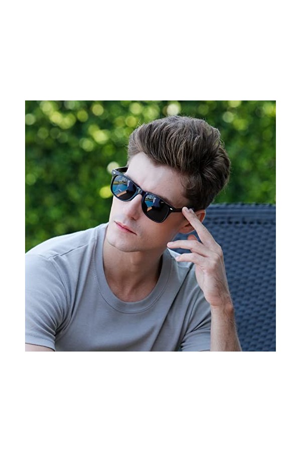 Dollger Lunettes de soleil polarisées TR90 Frame Lunettes de soleil légères pour hommes Femmes Protection UV Style vintage