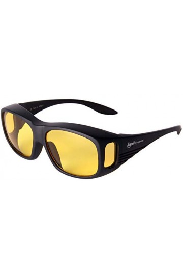 Rapid Eyewear Surlunettes pour conduite de nuit, noires, pour hommes et femmes, à porteur par-dessus les lunettes habituelles