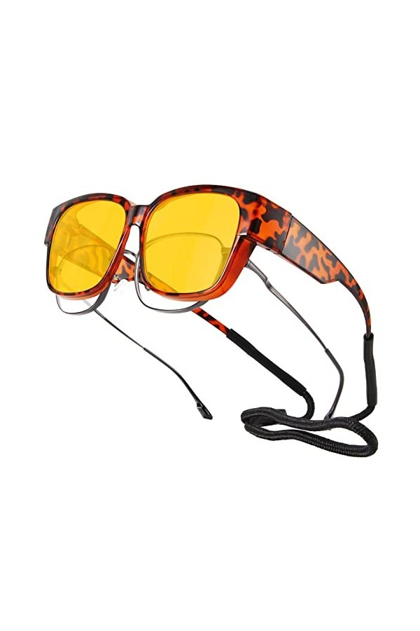 Goiteia Lunettes de vision nocturne tendance pour lunettes | Lunettes de conduite de nuit polarisées HD anti-éblouissement | 