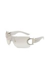 TOEECY Lunettes de Soleil Femme Homme Polarisées Décoration en Métal Retro Grand Cadre Surdimensionné Protection UV400 Vintag